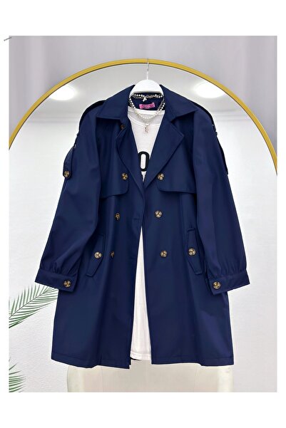 YEDİLALE ДОВГИЙ ПЛАНТАН З АПОЛЕТАМИ І ВІТРОВКОЮ [90 см посередині, до 48 розміру]