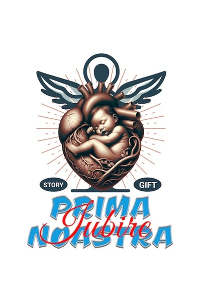 OEM Autocolant inimă de bebeluș - „Prima noastră iubire”, mamă, margini albe,...