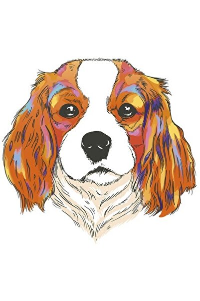 OEM Αυτοκόλλητο με πορτρέτο σκύλου, καφέ και λευκό, γενέθλια, τριχωτό ζώο, λε...