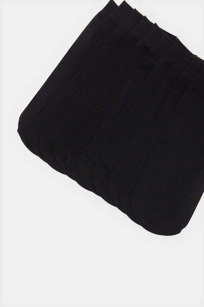 REDTAG Women Black Nylon Ankle Socks Set (10 Pairs)