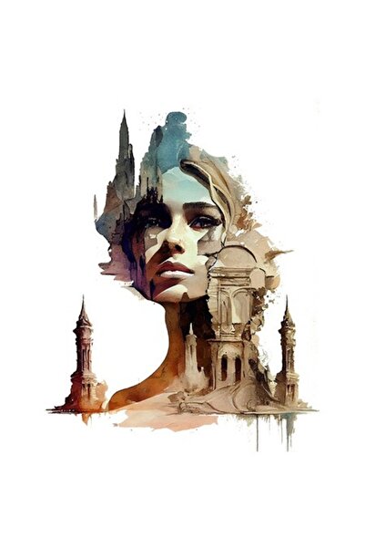 OEM Autocolant – Portret de femeie, Turnuri înalte, Influență turcească, Mult...