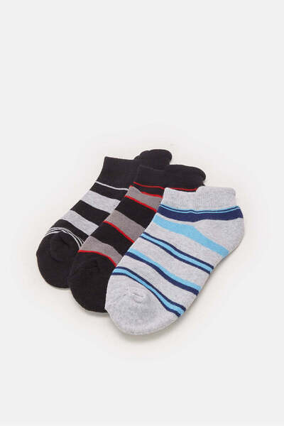 REDTAG جوارب مخططة متنوعة للأولاد الكبار (3 أزواج)