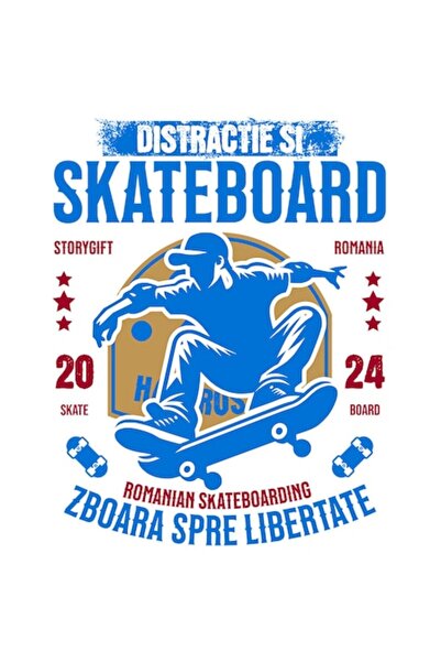 OEM Autocolant - siluetă masculină pe skateboard, „Fun and Skateboard Fly to ...