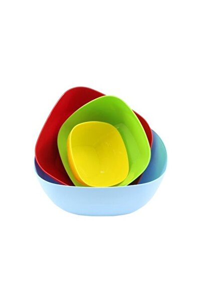 sterk Set of 4 square plastic bowls, 0.7-1.8-3.3-5 L
