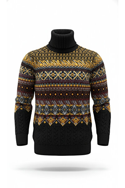 Pulltonic Erkek Balıkçı Yaka Kazak | %68 Kuzu Yünü