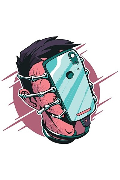 OEM Ρεαλιστικό αυτοκόλλητο με μήνυμα – Τηλέφωνο δεμένο στο πρόσωπο ενός άνδρα...