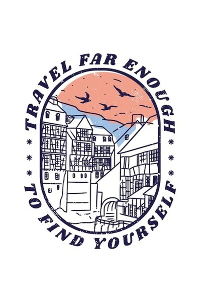 OEM Autocolant cu citat de călătorie „Călătorește suficient de departe pentru...