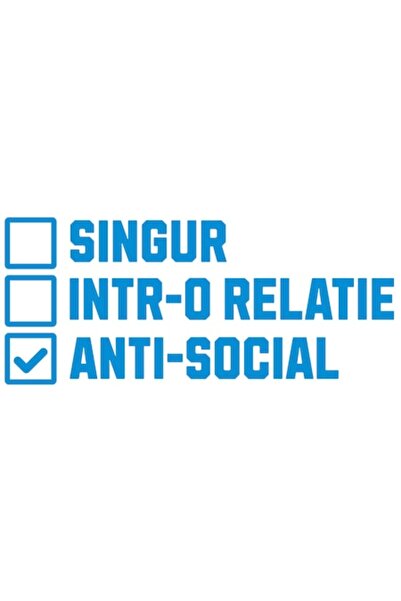 OEM Αυτοκόλλητο «Ελεύθερος/Σε σχέση/Αντικοινωνικός» Checklist Joke, PVC βινύλ...