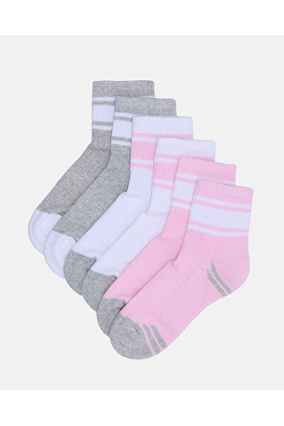 REDTAG Senior Girls Assorted Mid-Length Socks Set (3 Pairs)