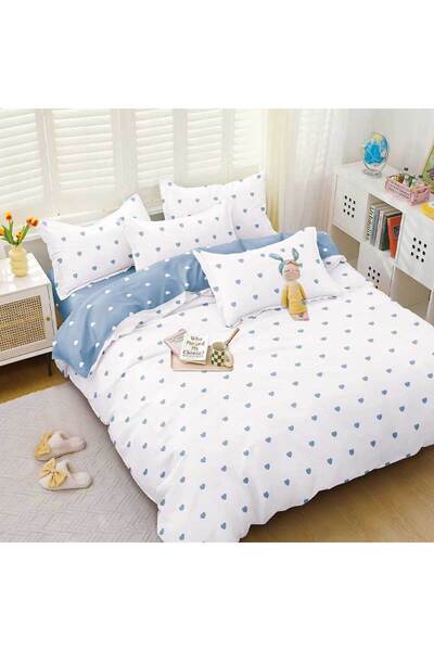 Patul Λευκά είδη, σατέν βαμβάκι, θειούχο, 2 άτομα, διπλό κρεβάτι, 4 τεμάχια