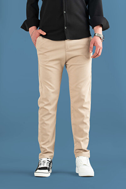 bombe Men's Slim Fit Ankle Length Fabric Pants