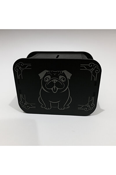 CT STONES Pușculiță pentru câini - Prelucrarea lemnului - Lemn de nuc - Negru