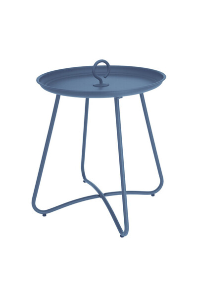 bambiance Round metal coffee table, 40 x 46 cm, Anthracite grey, ideal for balcony and terrace