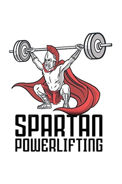 OEM Autocolant Spartan PowerLifting, sală/culturism, bordură albă, vinil PVC ...