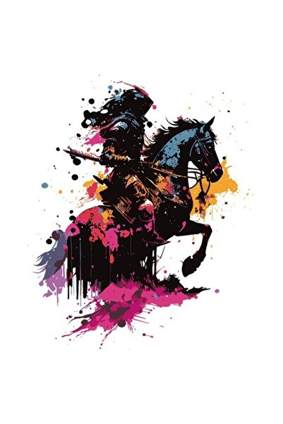 OEM Autocolant – Soldat călare, Ecvestru/Asasin, Stil interbelic, Vinil PVC m...