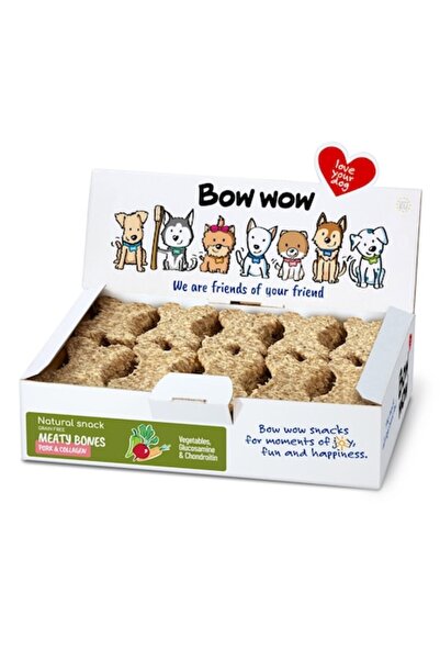 Bow Wow Recompense pentru câini cu oase de porc și colagen, BW640, 30 buc, 850g