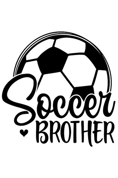 OEM Autocolant fotbal cu text în engleză „Frate fotbalist / Cel mai bun frate...