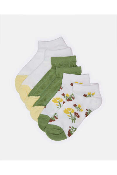 REDTAG Senior Girls Assorted Ankle Socks (3 Pairs)