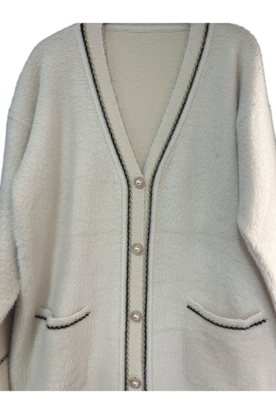 Mix Μαλακή ζακέτα με λεπτομέρεια από χρυσό μαργαριτάρι