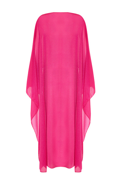 AQUELLA Glitter crepe fuchsia kaftan