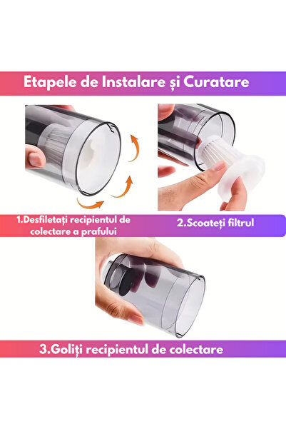 Gadgetry Set of 3 HEPA Filters for Portable Car Vacuum Cleaner