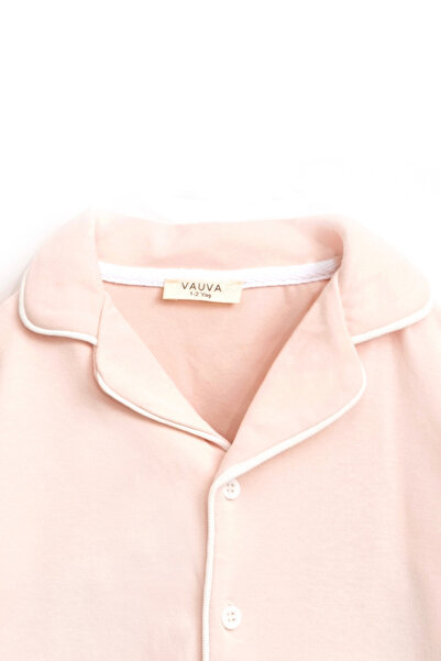 Vauva Pajama Set Girls Boys Pajama Set 100% Cotton Front Buttoned Two-Piece Set