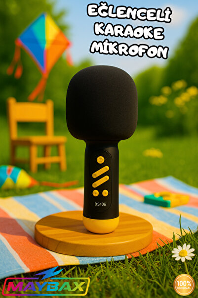 Maybax Eğlenceli Mini Karaoke Mikrofon Ses Değiştirme Efektli Bluetooth Deste...