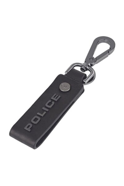 Police Droid Leather Keyring