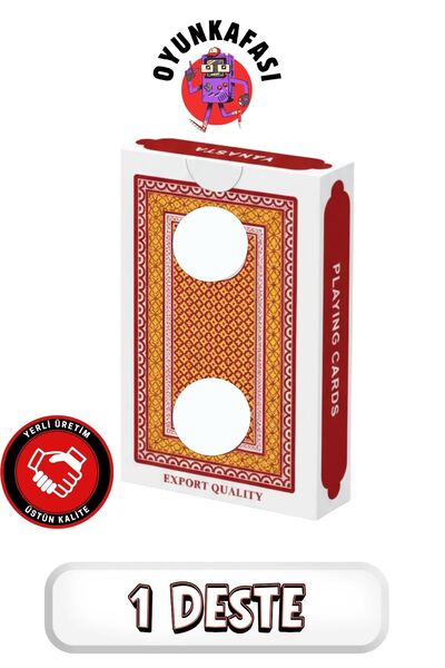 OYUNKAFASI İskambil 1 Adet Oyun Kağıdı Klasik Pişti Kağıdı Briç Batak 52 Oyun Kağıdı A-30 ( )