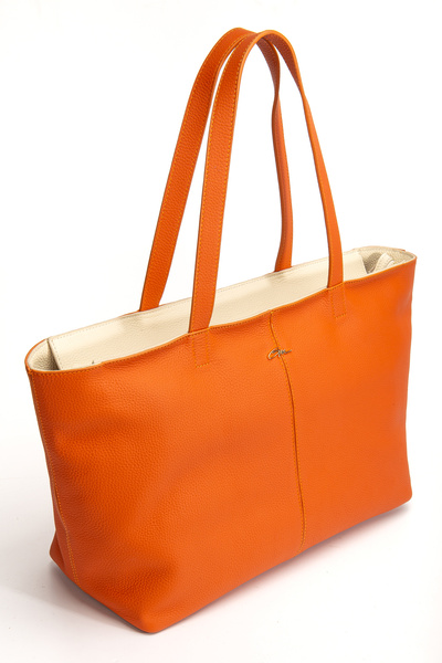 gio&mi Vera Shoulder Bag Genuine Leather Orange