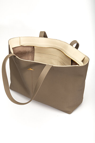 gio&mi Vera Shoulder Bag Genuine Leather Gray