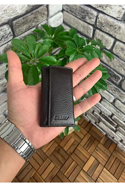 GUARD Kahverengi Deri Anahtarlık