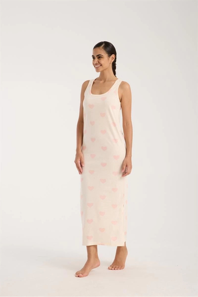 alfa expres Γυναικεία Ρούχα Νυχτικό με Χοντρές Τιράντες και Σχισμή, Μακρύ, Απαλό