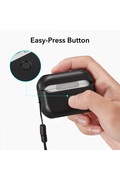 ESR حافظة هجينة لسماعات AirPods Pro 2 (2019/2022/2023) متوافقة مع HaloLock MagSafe باللون الأسود