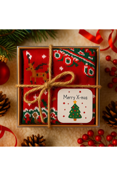 ALASEREN Acetate Boxed Christmas Gift – Colorful Winter Socks in Stylish Packaging 🎁