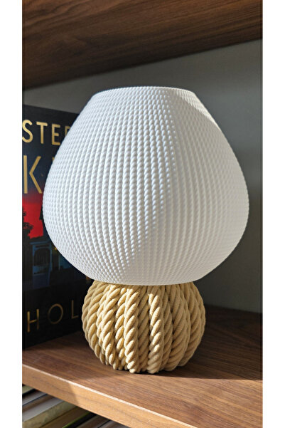 decory Notty Rope Patterned Decorative Table Lamp, Pinterest Style Cozy Lampshade (Bioplastic) E27