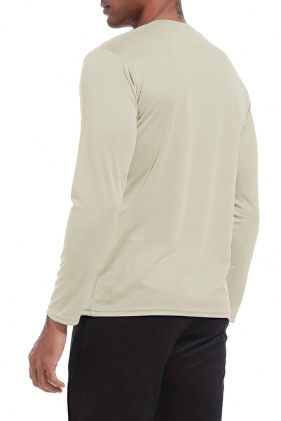 GHASSY CO. Men's 100% Cotton Stretch Fabric Stretch Sports Running Casual Training Long Sleeve Combed Cotton T-Shirt