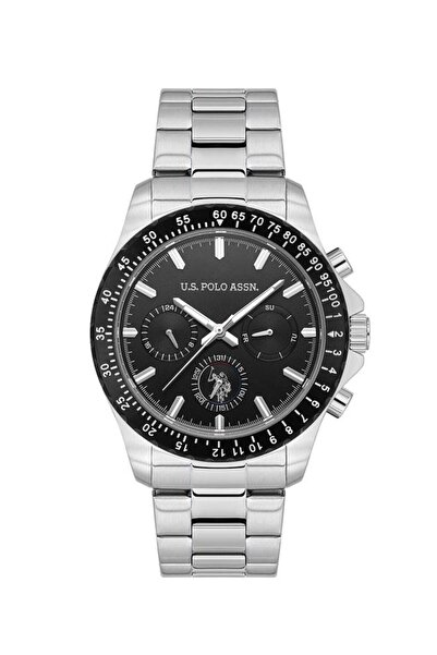 U.S. Polo Assn. Crossing 42mm Chronograph Men's Watch - Black Dial, Rotating ...