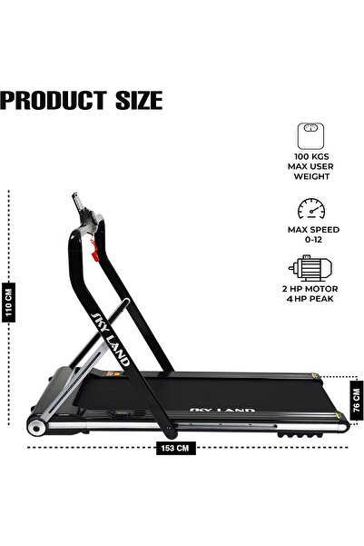 SKY LAND 2-in-1 Foldable Treadmill EM-1269 | 4.0HP Motor Walking Pad with Bluetooth Speaker & Remote