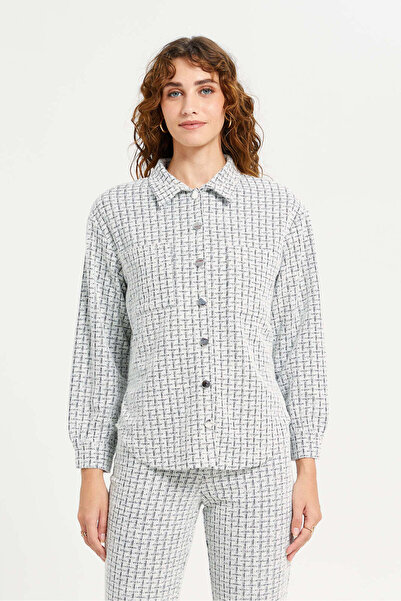 REDTAG Women Multicolour Jacquard Shirt