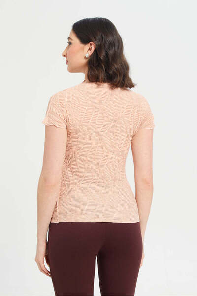 REDTAG Women Pink Textured Jersey Top