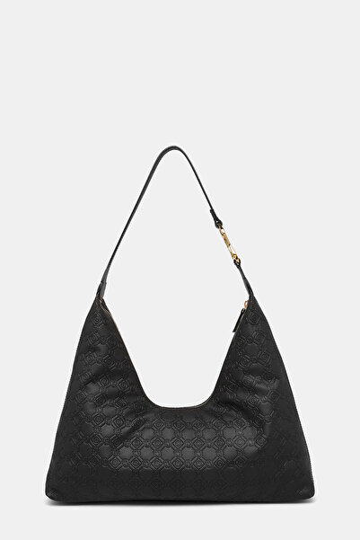 Vakko SİYAH MONOGRAM DERİ ÇANTA