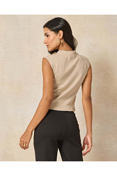 REDTAG Women Beige Embellished Top