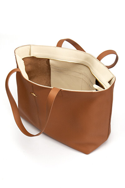 gio&mi Vera Shoulder Bag Genuine Leather Tan