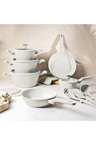 Berlinger Haus Titanium-coated cookware set, Sahara Marble collection, 15 pieces