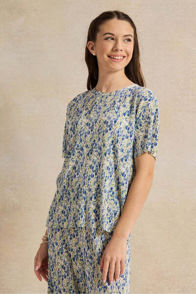 REDTAG بلوزة مطبوع باللون العاجي للفتيات الكبيرات