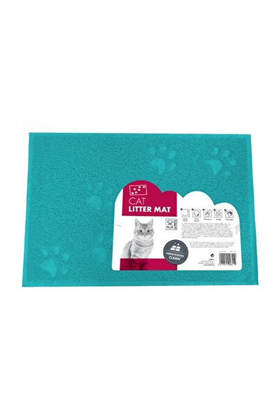 M-PETS Footprint Cat Litter Mat ( Blue )