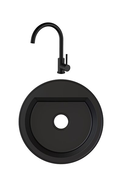 SanDonna CHIUVETA GRANIT WALTZ BERTHA NEGRU + BATERIE WALTZ ALFA NEGRU PIVOTANTA