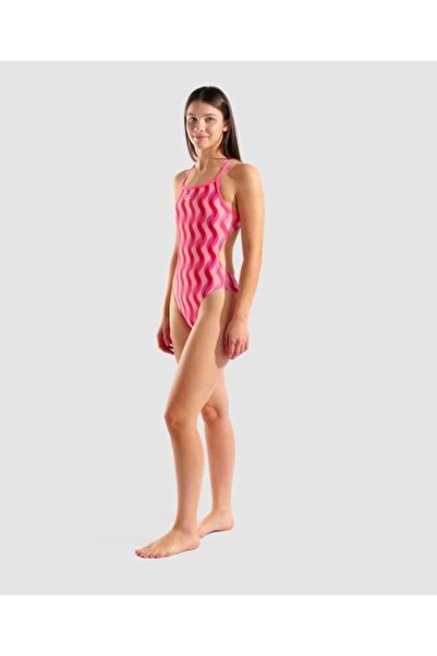 ARENA Women's Ripple Print Swimsuit Challenge Back