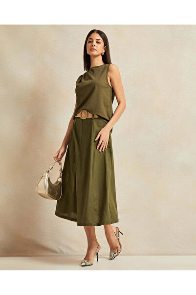 REDTAG Women Olive Embellished Top